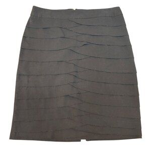 Larry Levine Women's Black Stretch Skirt – Size 10, Polyester Blend with Zipper